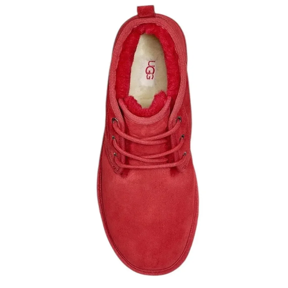 UGG Neumel Samba Red‎ Suede Wool Lined Lace Up Ankle Boots Men’s Size 10 NEW